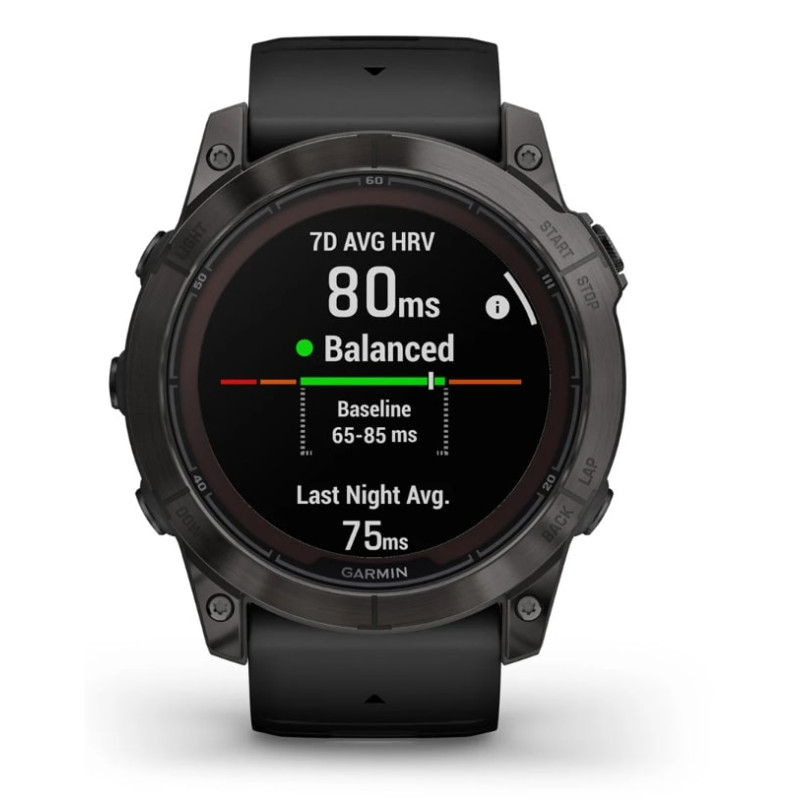 Смарт-годинник Garmin Fenix 7X Pro Sapphire Solar Carbon Gray DLC Titanium with Black Band (010-02778-54)