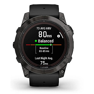 Смарт-годинник Garmin Fenix 7X Pro Sapphire Solar Carbon Gray DLC Titanium with Black Band (010-02778-54)