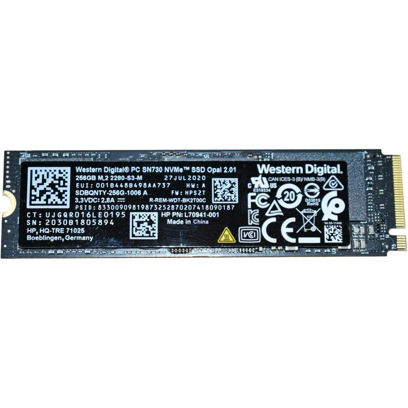 Накопичувач SSD  256GB WD SN730 M.2 2280 PCIe 3.0 x4 3D NAND TLC (SDBQNTY-256G_OEM)
