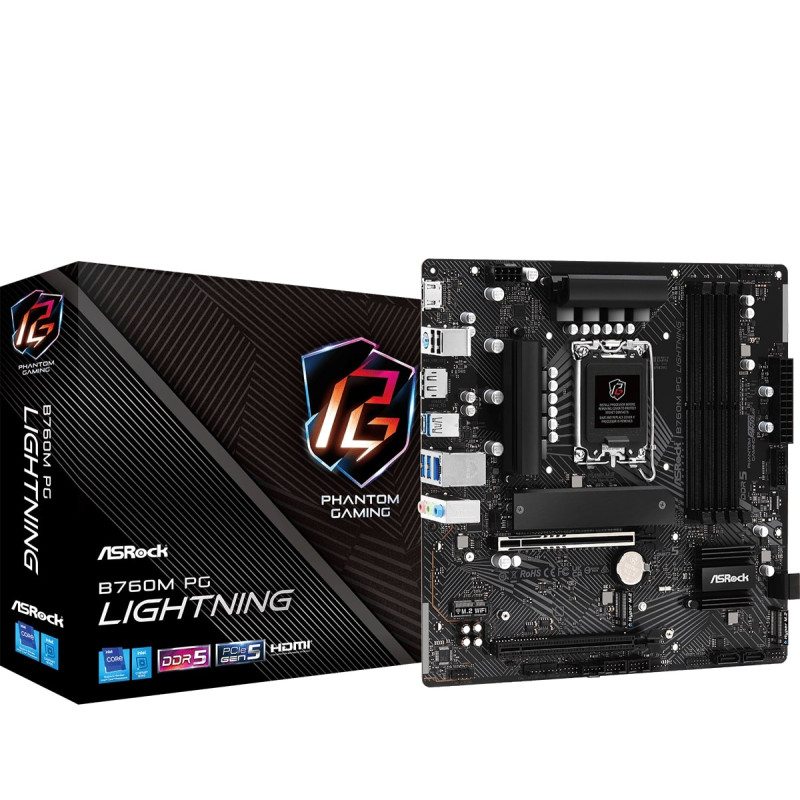 Материнська плата ASRock B760M PG Lightning Socket 1700
