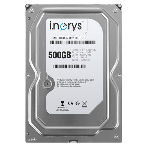 Накопичувач HDD SATA  500GB i.norys 7200rpm 16MB (INO-IHDD0500S2-D1-7216)