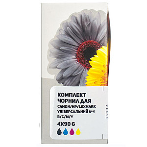 Комплект чорнил Barva Canon/HP/Lexmark Універсальні №4 B/C/M/Y (CU4-090-MP)4х90г