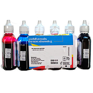 Комплект чорнил Barva EPSON L800/L810/L850/L1800 B/C/M/Y/LC/LM (T6731) (L800-090-MP) 6х90 г