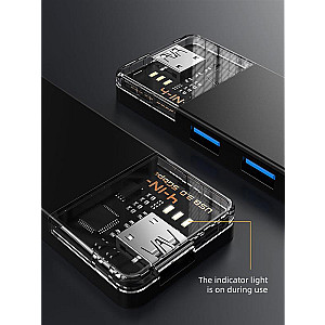 Концентратор Cabletime USB Type C - 4 Port USB 3.0, 0.15 cm (CB02B)