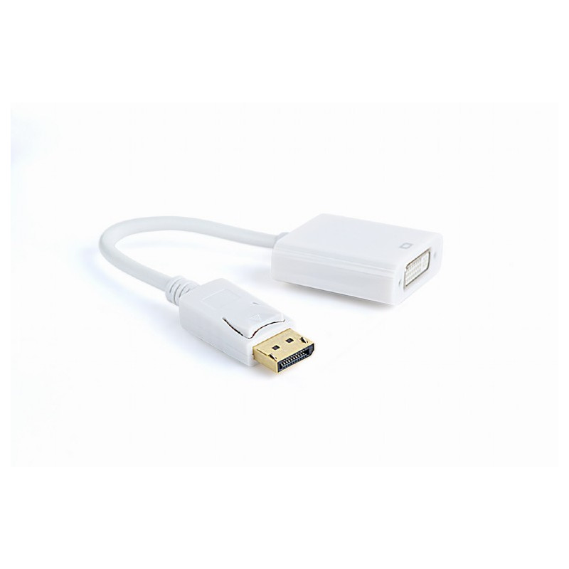 Адаптер Cablexpert DisplayPort - DVI (M/F), 0.1 м, білий (A-DPM-DVIF-002-W) пакет