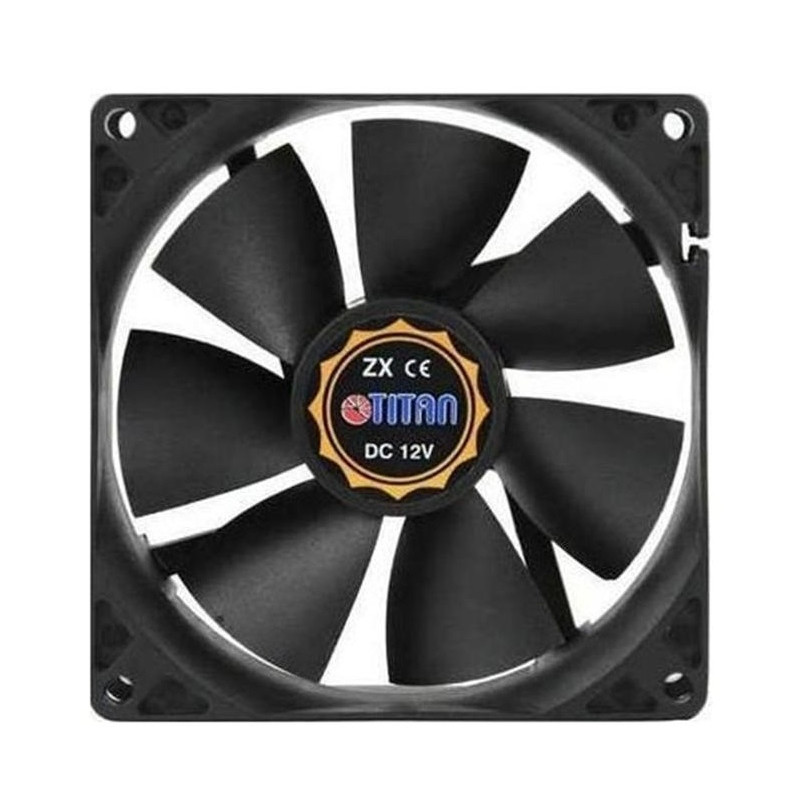 Вентилятор Titan DCF-8025L12S, 80x80х25 мм, 3-pin, чорний