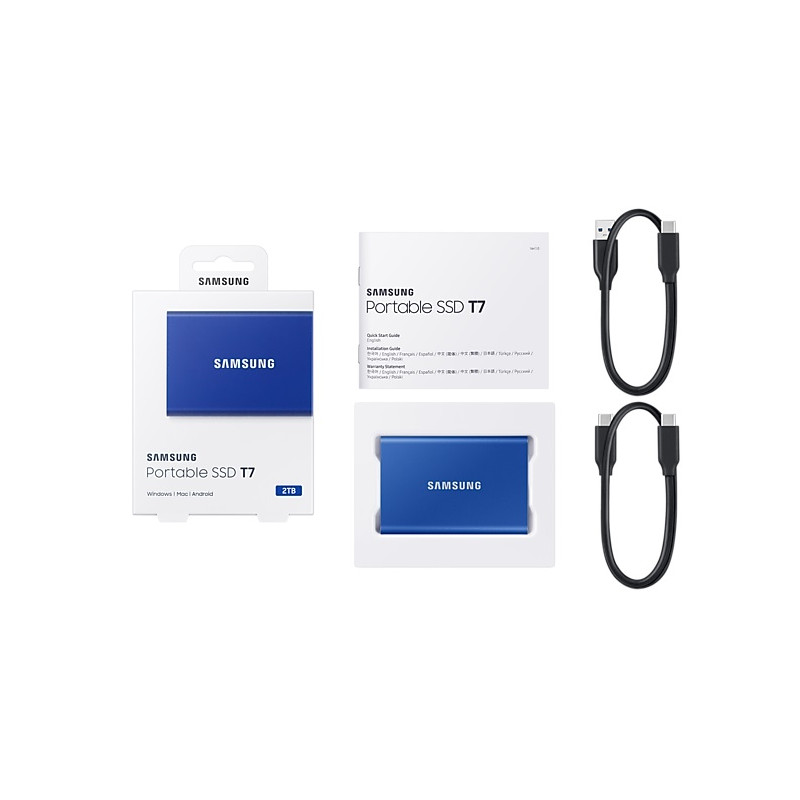 Накопичувач зовнішній SSD 2.5" USB 2.0TB Samsung T7 Indigo Blue (MU-PC2T0H/WW)