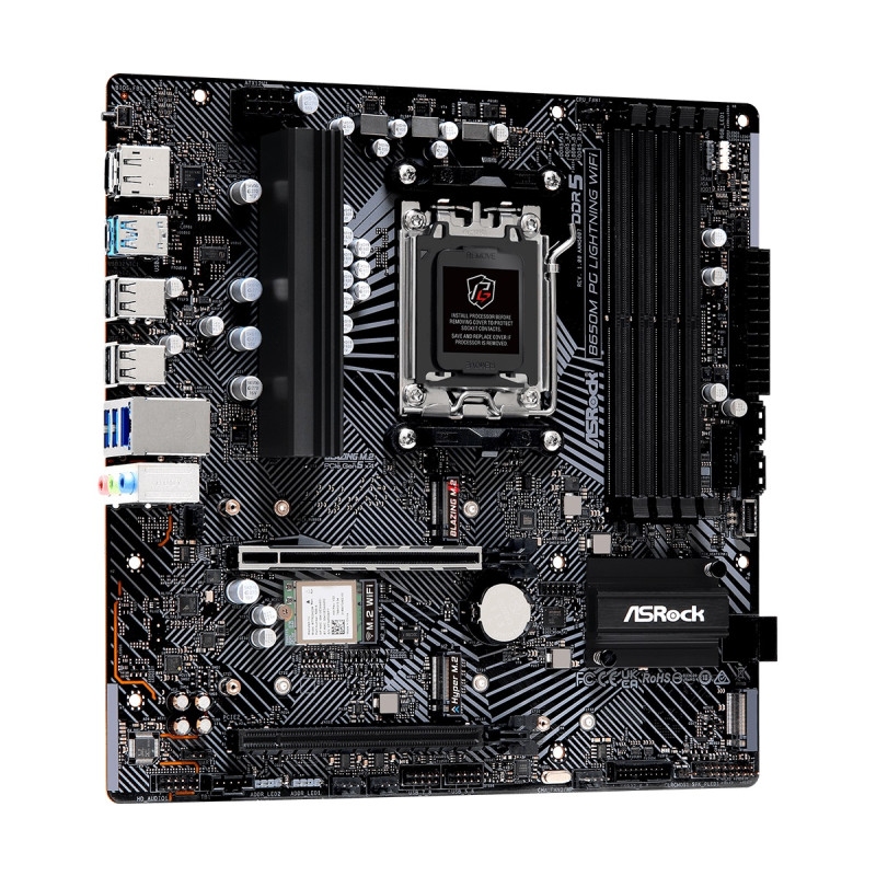 Материнська плата ASRock B650M PG Lightning WiFi Socket AM5