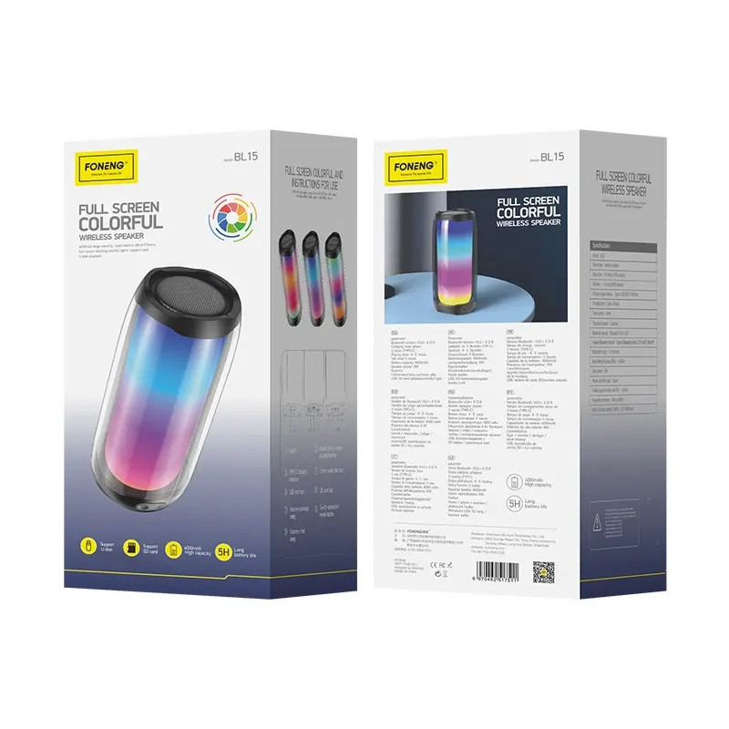 Акустична система Foneng BL15 Full Screen Colorful Bluetooth Speaker (BL15-BS-FSC)