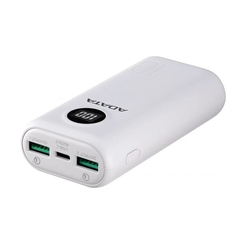 Універсальна мобільна батарея A-DATA P10000QCD 10000mAh White (AP10000QCD-DGT-CWH)