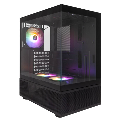 Корпус 1stPlayer Mi7-A-2F2R-1F2 Black без БЖ