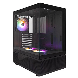 Корпус 1stPlayer Mi7-A-2F2R-1F2 Black без БЖ