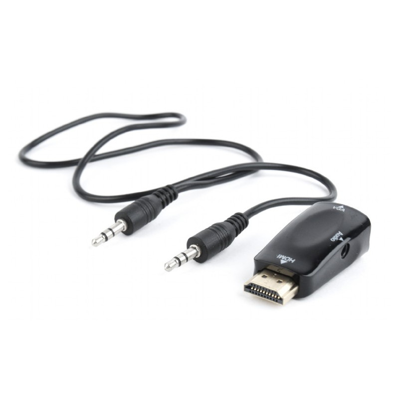 Адаптер Cablexpert HDMI - VGA V 1.4 (M/F), Black (A-HDMI-VGA-02)