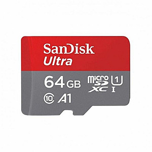 Карта пам`ятi MicroSDXC 64GB UHS-I Class 10 SanDisk Ultra A1 R140MB/s + SD-adapter (SDSQUAB-064G-GN6MA)