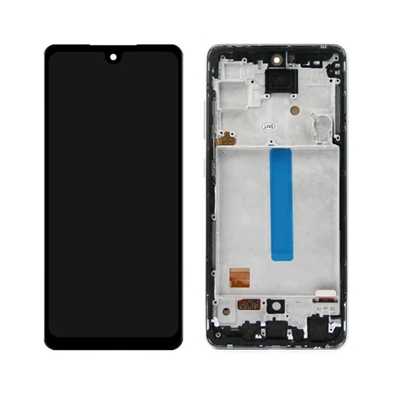Дисплей Samsung SM-A525/A528 Galaxy A52/A52s (2021) у зборі з сенсором та рамкою black service orig (L18395)