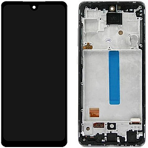Дисплей Samsung SM-A525/A528 Galaxy A52/A52s (2021) у зборі з сенсором та рамкою black service orig (L18395)