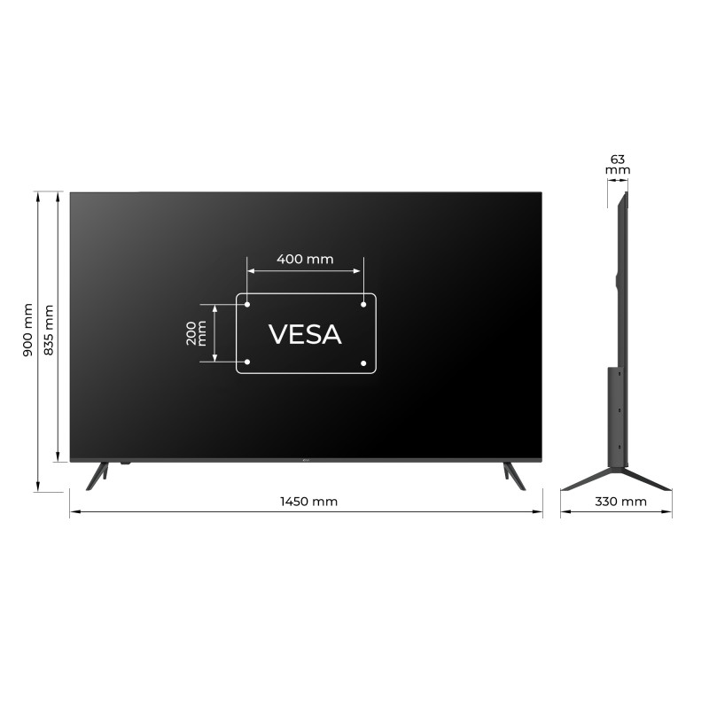 Телевiзор Kivi 65U760QB