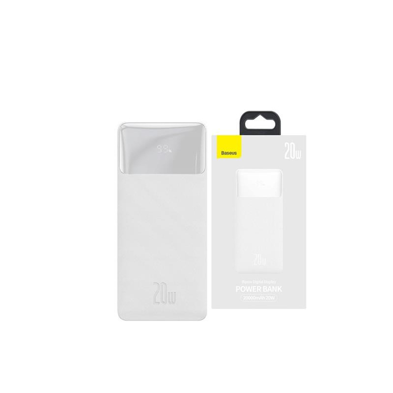 Універсальна мобільна батарея Baseus Bipow 20000 mAh White (PPDML-M02) (1283126558771)
