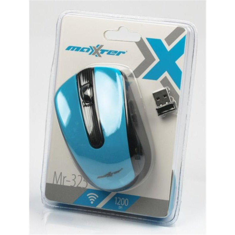 Миша бездротова Maxxter Mr-325-B Blue USB