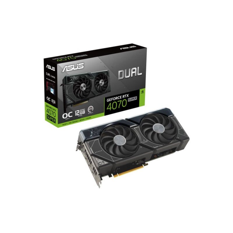 Відеокарта GF RTX 4070 Super 12GB GDDR6X Dual OC Asus (DUAL-RTX4070S-O12G)