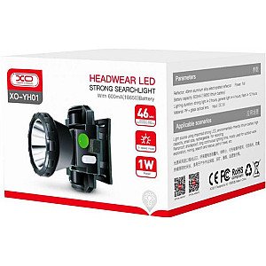 Налобний ліхтар XO YH01 Black (1283126558528)