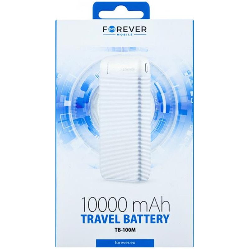 Універсальна мобільна батарея Forewer TB-100M 10000mAh White (1283126565106)