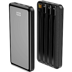 Універсальна мобільна батарея Forewer TB-411 ALLin1 USB-C + Lightning + microUSB 10000mAh Black (1283126565083)