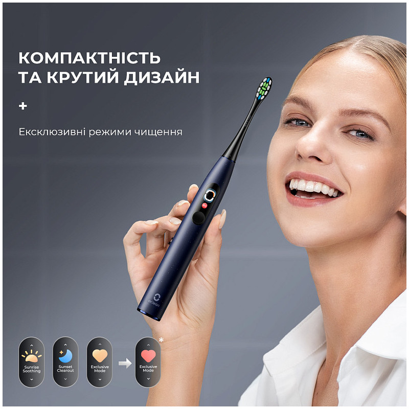 Розумна зубна електрощітка Oclean X Pro Digital Electric Toothbrush Dark Blue (6970810553482)