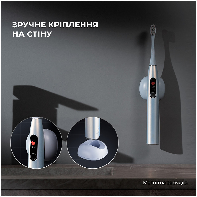 Розумна зубна електрощітка Oclean X Pro Digital Electric Toothbrush Dark Blue (6970810553482)
