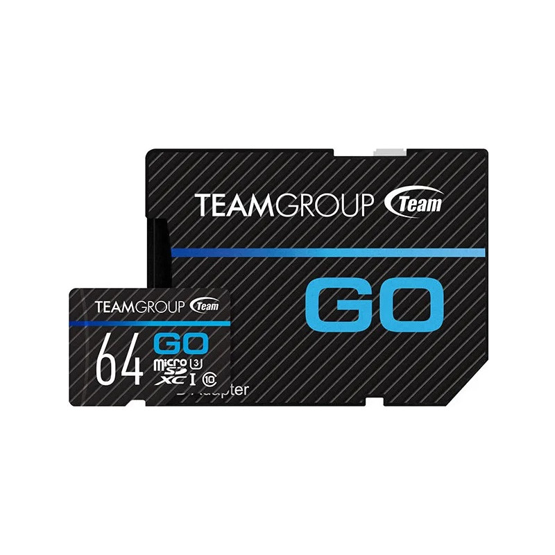 Карта пам`ятi MicroSDXC 64GB UHS-I/U3 Team Go R90/W45MB/s + SD-адаптер (TGUSDX64GU303)