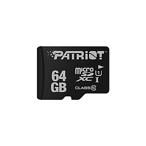 Карта пам`ятi MicroSDXC 64GB UHS-I Class 10 Patriot LX + SD-adapter (PSF64GMCSDXC10)