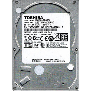Накопичувач HDD 2.5" SATA  500GB Toshiba 5400rpm 8MB (MQ01ABD050V) Refurbished
