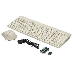 Комплект (клавіатура, мишка) бездротовий A4Tech Fstyler FG2400 Air Beige