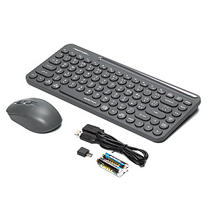 Комплект (клавіатура, мишка) бездротовий A4Tech Fstyler FG3200 Air Grey