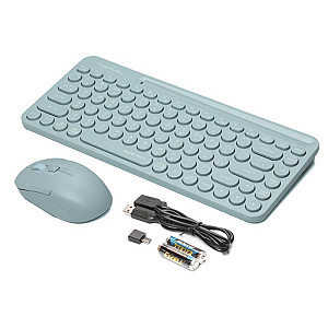 Комплект (клавіатура, мишка) бездротовий A4Tech Fstyler FG3200 Air Blue