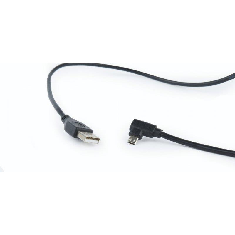 Кабель Cablexpert USB - micro USB V 2.0 (M/M), чорний, 1.8 м (CCB-USB2-AMmDM90-6) 