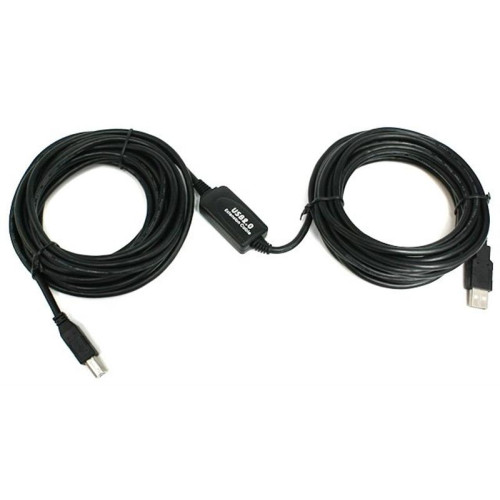Кабель Viewcon USB - USB Type-B (M/M), активний, 10м, чорний (VV013-10M)