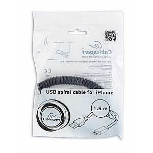 Кабель Cablexpert USB - Lightning V 2.0 (M/M), 1.5 м, чорний (CC-LMAM-1.5M)