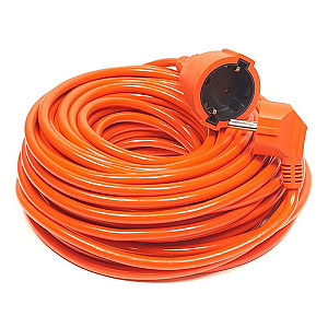Подовжувач PowerPlant JY-3024/25 (PPCA10M250S1) 1 розетка, 25 м, помаранчевий