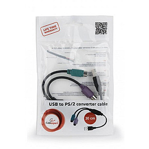 Контролер Cablexpert (UAPS12-BK), USB 1.1/2 x PS/2, 0.3 м, чорний