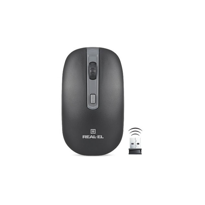 Миша бездротова REAL-EL RM-303 Black/Grey
