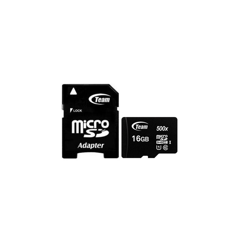Карта пам`ятi MicroSDHC 16GB UHS-I Class 10 Team Black + SD-adapter (TUSDH16GCL10U03)