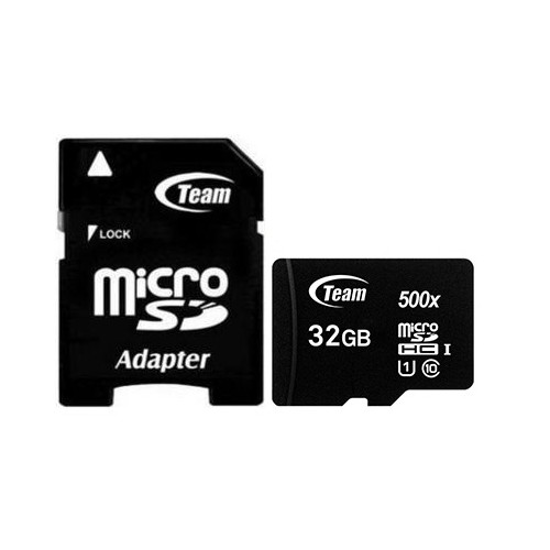 Карта пам`ятi MicroSDHC 32GB UHS-I Class 10 Team Black + SD-adapter (TUSDH32GCL10U03)