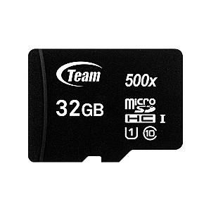 Карта пам`ятi MicroSDHC 32GB UHS-I Class 10 Team Black + SD-adapter (TUSDH32GCL10U03)