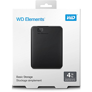 Зовнішній жорсткий диск 2.5" USB 4.0TB WD Elements Portable Black (WDBU6Y0040BBK-WESN)