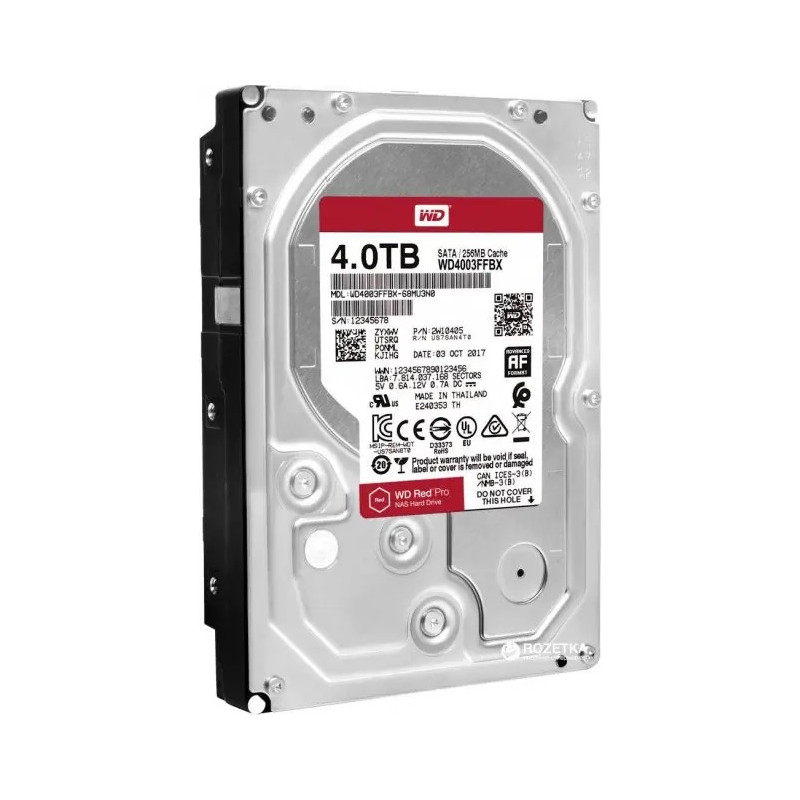 Накопичувач HDD SATA 4.0TB WD Red Pro NAS 7200rpm 256MB (WD4003FFBX)