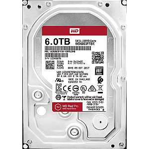 Накопичувач HDD SATA 6.0TB WD Red Pro NAS 7200rpm 256MB (WD6003FFBX)
