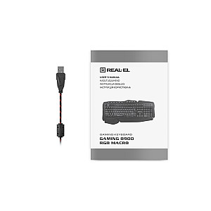 Клавіатура REAL-EL Gaming 8900 RGB Macro Ukr Black