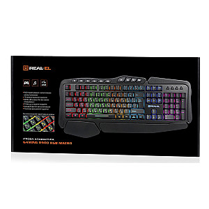Клавіатура REAL-EL Gaming 8900 RGB Macro Ukr Black