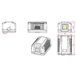 Розетка Cablexpert (NCAC-1F6-01) RJ-45, Cat6, зовнішня, біла